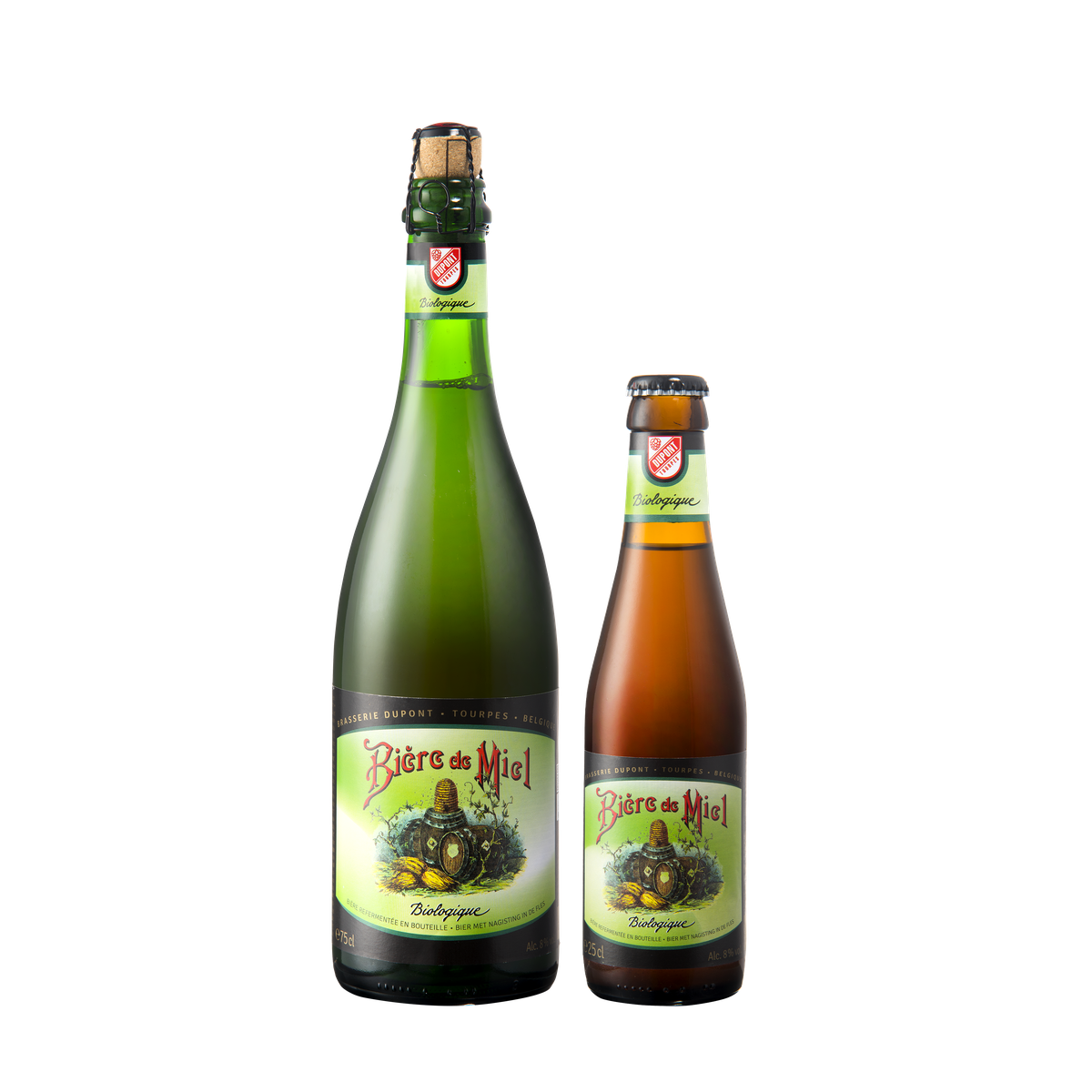 5410702001239 Bière de Miel Bio 33cl - Packshot officiel bouteille haute définition Brasserie Dupont